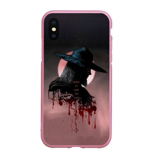 Чехол для iPhone XS Max матовый Blind Hunter, цвет розовый