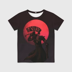 Детская футболка 3D Красная луна