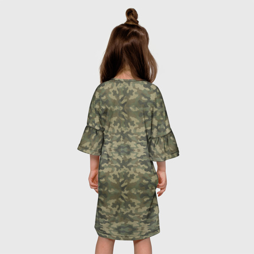 Детское платье 3D Комуфляж ВДВ со значком, цвет 3D печать - фото 5