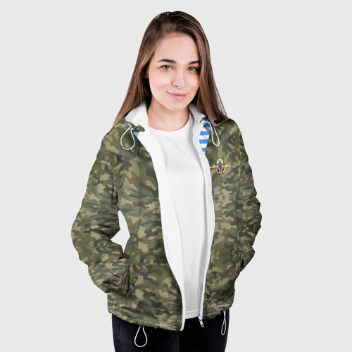 Женская куртка 3D Комуфляж ВДВ со значком, цвет белый - фото 4