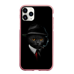 Чехол для iPhone 11 Pro Max матовый Нуарный кот