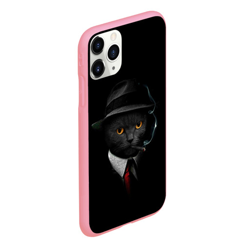 Чехол для iPhone 11 Pro Max матовый Нуарный кот, цвет баблгам - фото 3