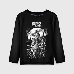 Детский лонгслив 3D Бладборн чб
