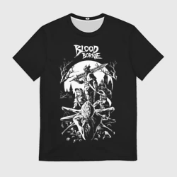 Мужская футболка 3D Бладборн чб