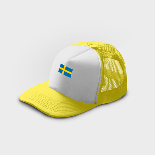Кепка тракер с сеткой Швеция Флаг Швеции, цвет желтый - фото 3