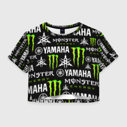 Женская футболка Crop-top 3D Yamaha X monster sport