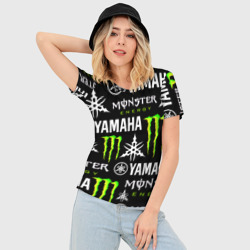 Женская футболка 3D Slim Yamaha X monster sport - фото 2