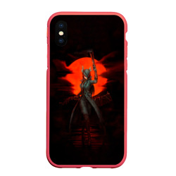 Чехол для iPhone XS Max матовый Blood moon