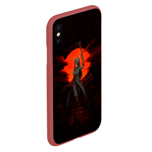 Чехол для iPhone XS Max матовый Blood moon, цвет красный - фото 3
