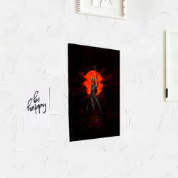 Постер с принтом Blood moon для любого человека, вид спереди №3. Цвет основы: белый