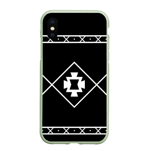 Чехол для iPhone XS Max матовый Кимоно Дракена V2, цвет салатовый