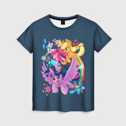 Женская футболка 3D Пони тим