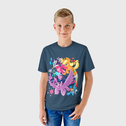 Детская футболка 3D Пони тим, цвет 3D печать - фото 3