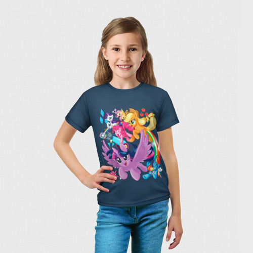 Детская футболка 3D Пони тим, цвет 3D печать - фото 5