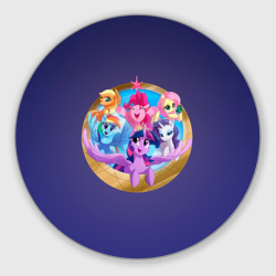 Круглый коврик для мышки Pony team