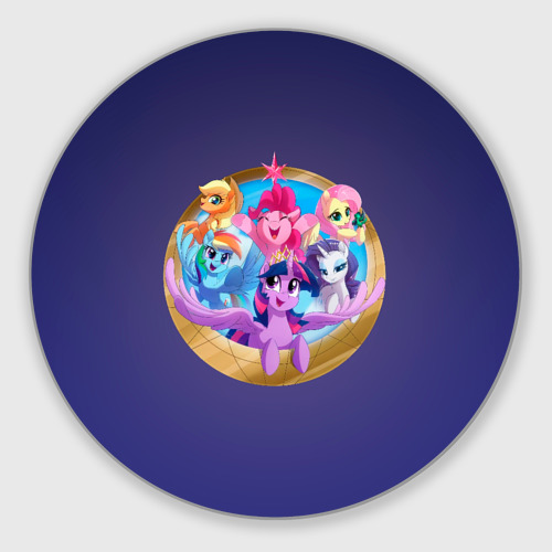 Круглый коврик для мышки Pony team