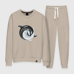 Женский костюм хлопок Инь Янь