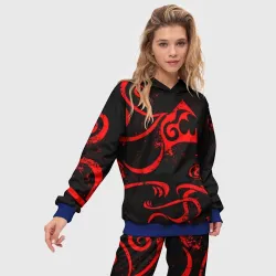 Женский костюм с толстовкой 3D Татуировка Дракена - фото 2