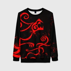 Женский свитшот 3D Татуировка Дракена