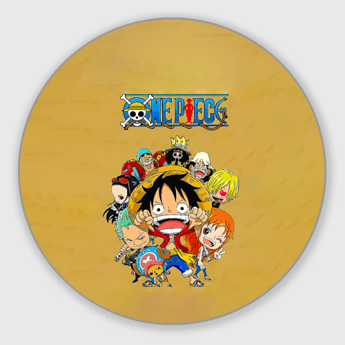 Круглый коврик для мышки Персонажи One Piece. Большой куш