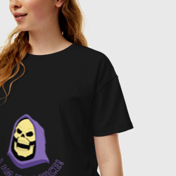 Женская футболка хлопок Oversize Skeletor Скелетор - фото 2