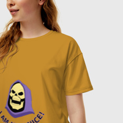 Женская футболка хлопок Oversize Skeletor Скелетор - фото 2