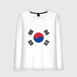 Женский лонгслив хлопок Корея Корейский флаг
