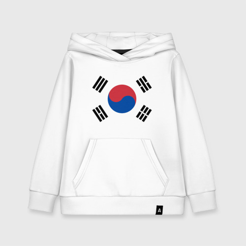 Детская толстовка хлопок Корея Корейский флаг, цвет белый