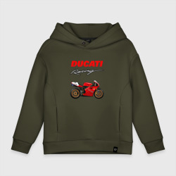 Детское худи Oversize хлопок Ducati Дукати motosport