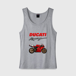 Женская майка хлопок Ducati Дукати motosport