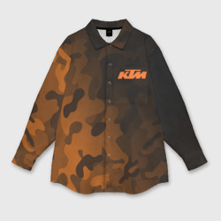 Женская рубашка oversize 3D KTM КТМ camo racing