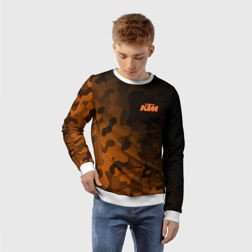 Детский свитшот 3D KTM КТМ camo racing, цвет 3D печать - фото 3