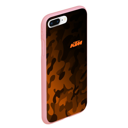 Чехол для iPhone 7Plus/8 Plus матовый KTM КТМ camo racing, цвет баблгам - фото 3