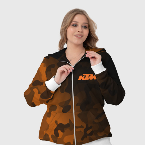 Женский костюм 3D KTM КТМ camo racing, цвет белый - фото 7