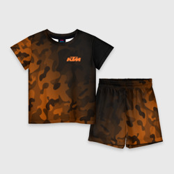 Детский костюм с шортами 3D KTM КТМ camo racing