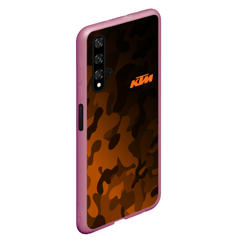 Чехол для Honor 20 KTM КТМ camo racing, цвет малиновый - фото 3