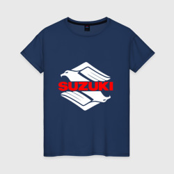 Женская футболка хлопок Suzuki Сузуки мотоспорт