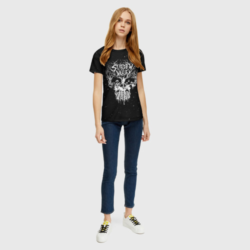 Женская футболка 3D Stardew Valley Skull, цвет 3D печать - фото 5