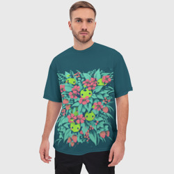 Мужская футболка oversize 3D SV flowers - фото 2