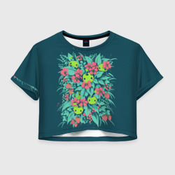 Женская футболка Crop-top 3D SV flowers