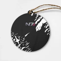 Деревянная игрушка круг Mass Effect последний бой