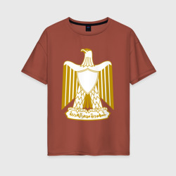 Женская футболка хлопок Oversize Египет Египетский герб