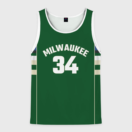 Мужская майка 3D Milwaukee Bucks. Гостевая форм, цвет 3D печать