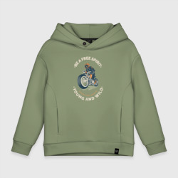 Детское худи Oversize хлопок Свободный дух мотоциклиста