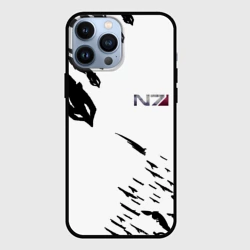 Чехол для iPhone 13 Pro Max Mass Effect N7 белый