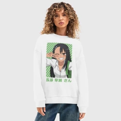 Женский свитшот oversize без начеса хлопок Нагаторо Сан - фото 2