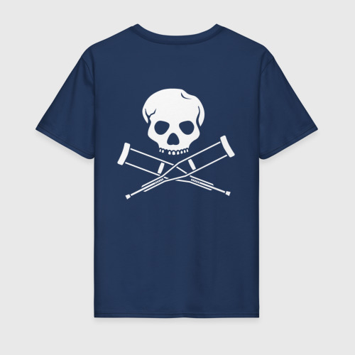 Мужская футболка хлопок Jackass (лого на спине), цвет темно-синий - фото 2