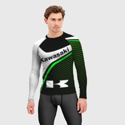Мужской рашгард 3D Kawasaki Кавасаки sport - фото 2