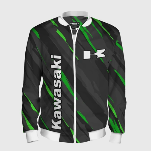 Мужской бомбер 3D Kawasaki Кавасаки sport
