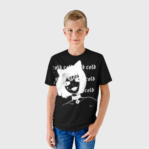 Детская футболка 3D с принтом ANIME DRAIN ZXC, фото на моделе #1